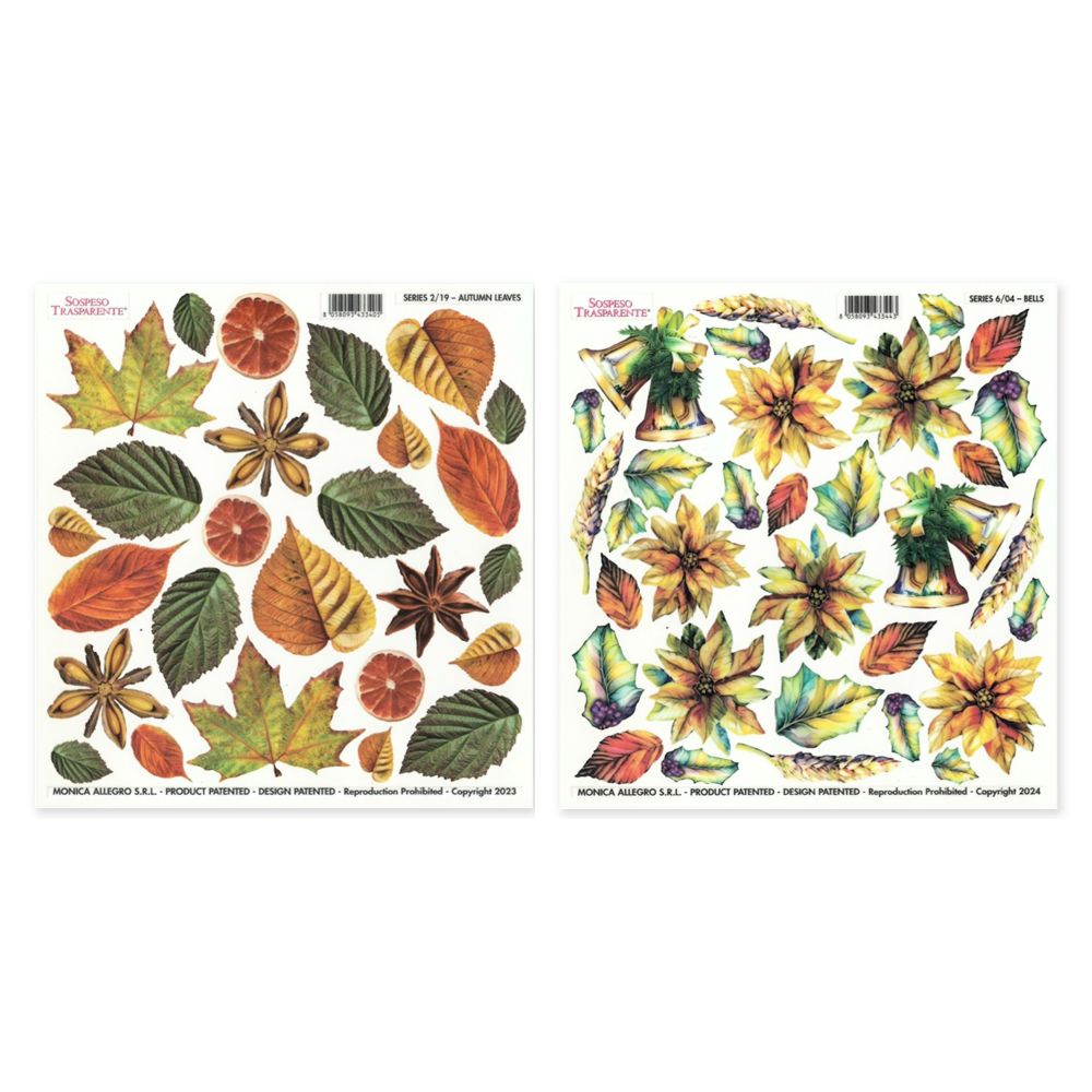 Sospeso Trasparente Autumn Leaves & Bells Bundle