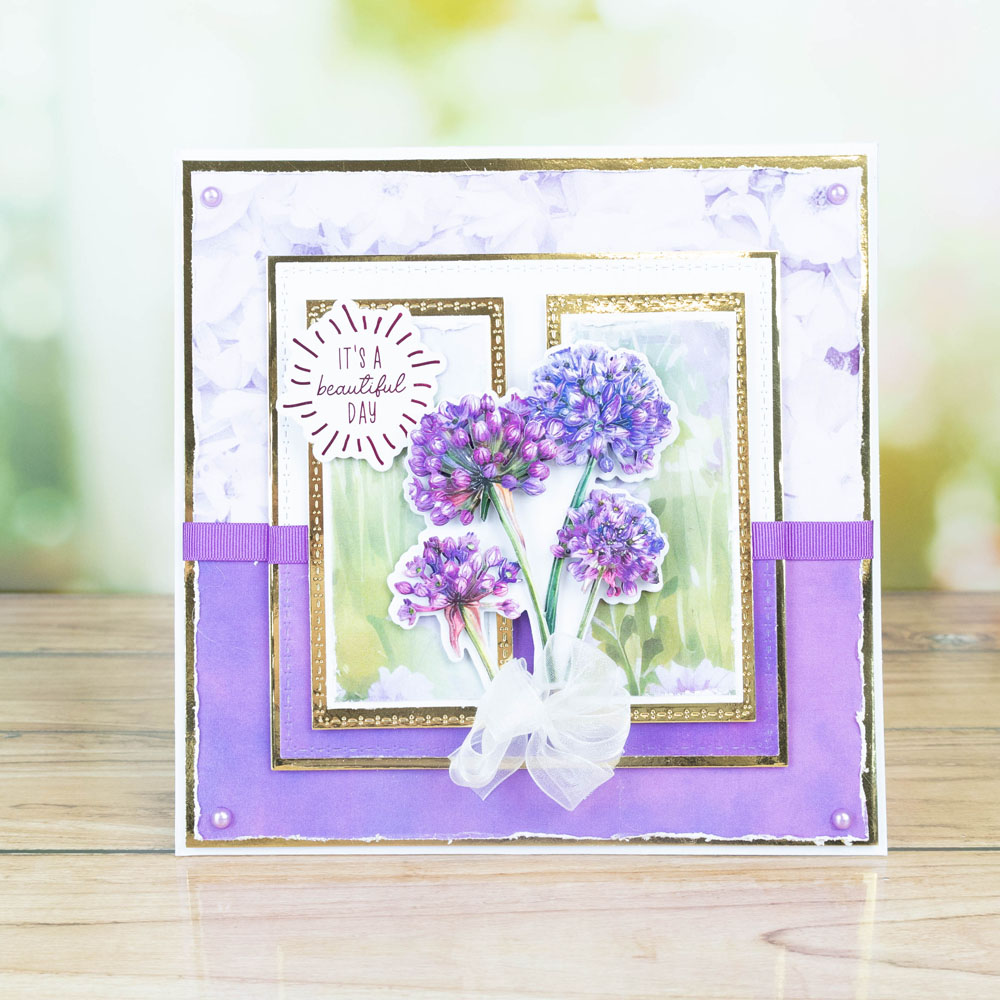 Two Red Robins Flower of the Month Allium Die & Artwork Download Bundle - Image 8