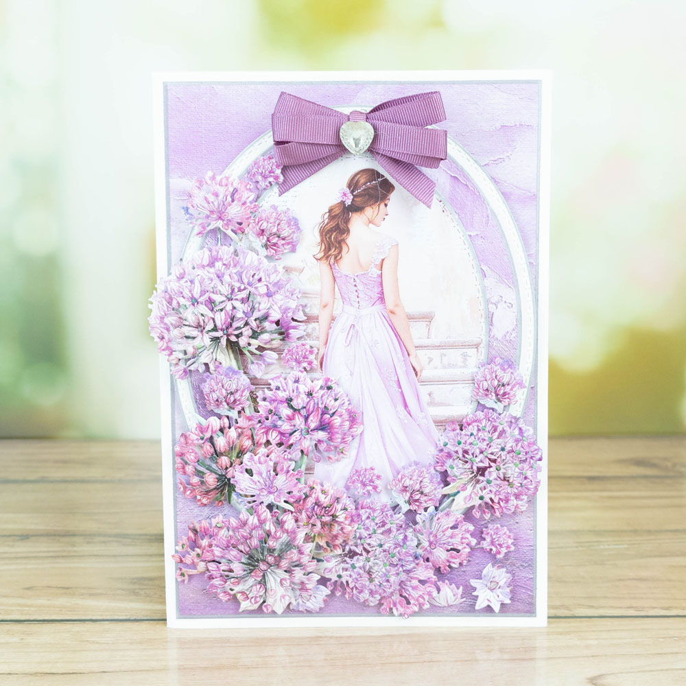 Two Red Robins Flower of the Month Allium Die & Artwork Download Bundle - Image 9