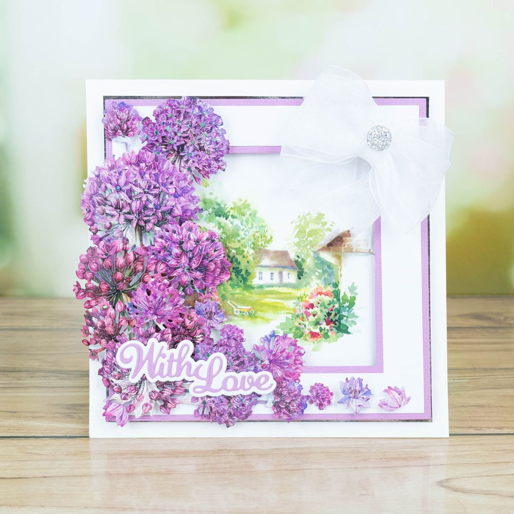 Two Red Robins Flower of the Month Allium Die & Artwork Download Bundle - Image 10