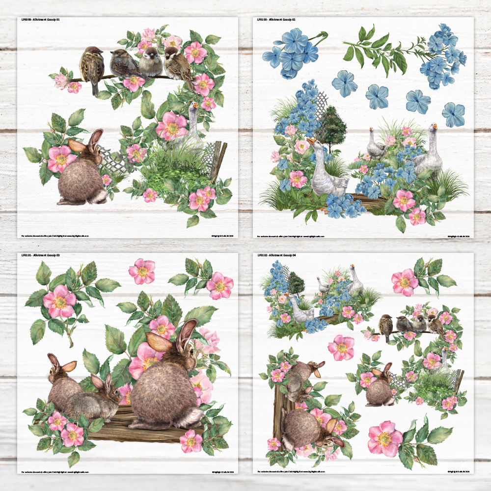 Highlight Luxe Allotment Gossip Large Heat Transfer Sheet Bundle
