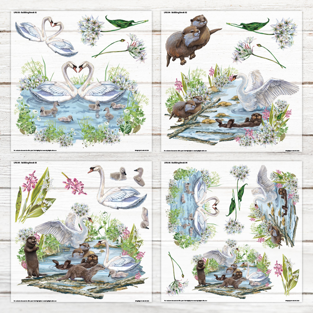 Highlight Luxe Babbling Brook Large Heat Transfer Sheet Bundle