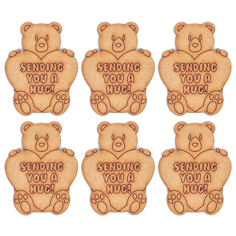 MDF Blank - Bear Pocket Hug (6pk)