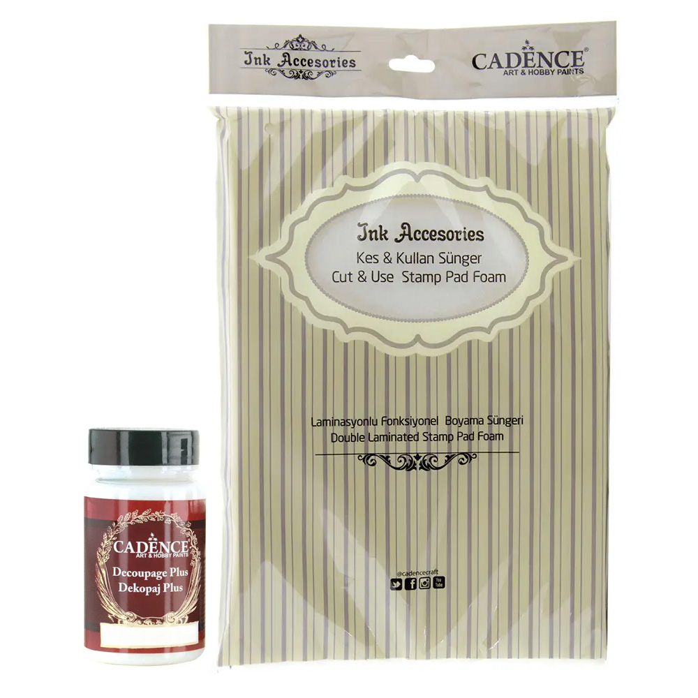Cadence Decoupage Plus Glue + Cut & Use Sponge Pad Foam