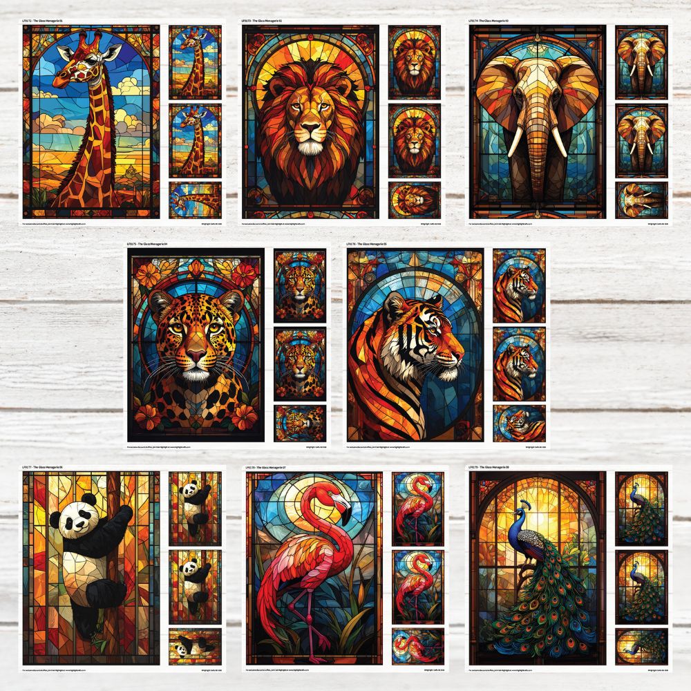 Highlight Luxe Large The Glass Menagerie Heat Transfers Bundle