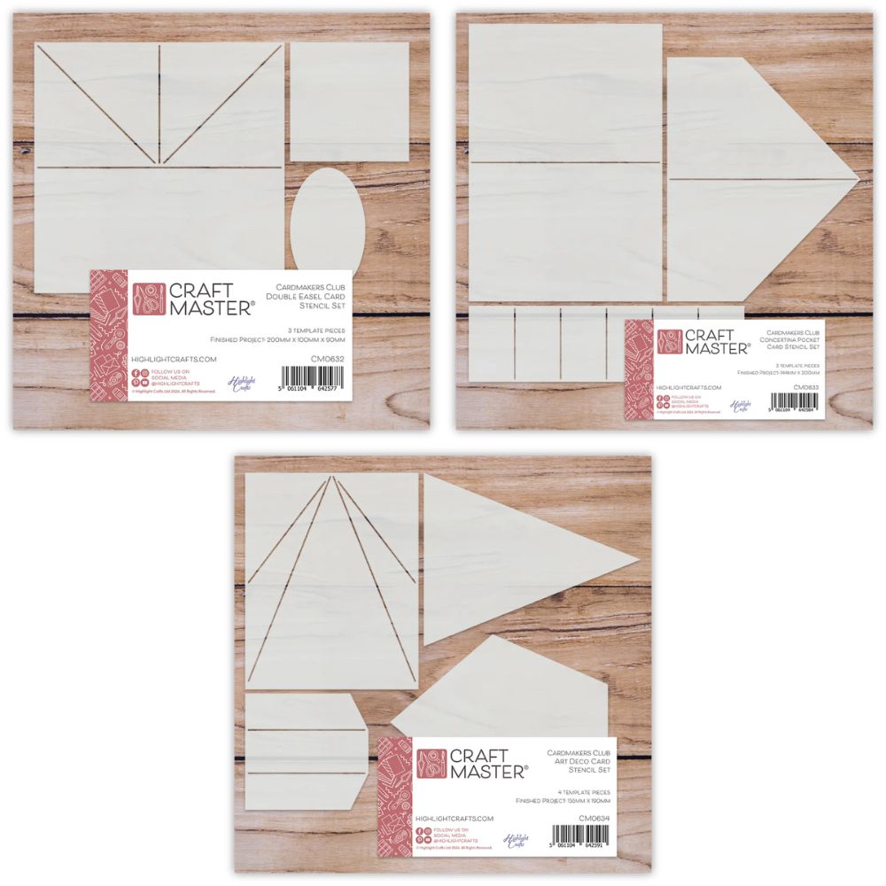 Craft Master Cardmakers Club - Triple Stencil Set Bundle