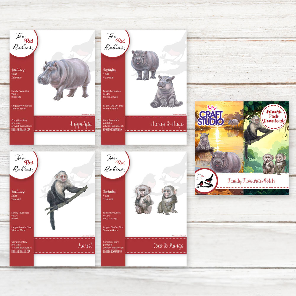 Two Red Robins Family Favourites Vol 14 Die & Artwork Download Bundle