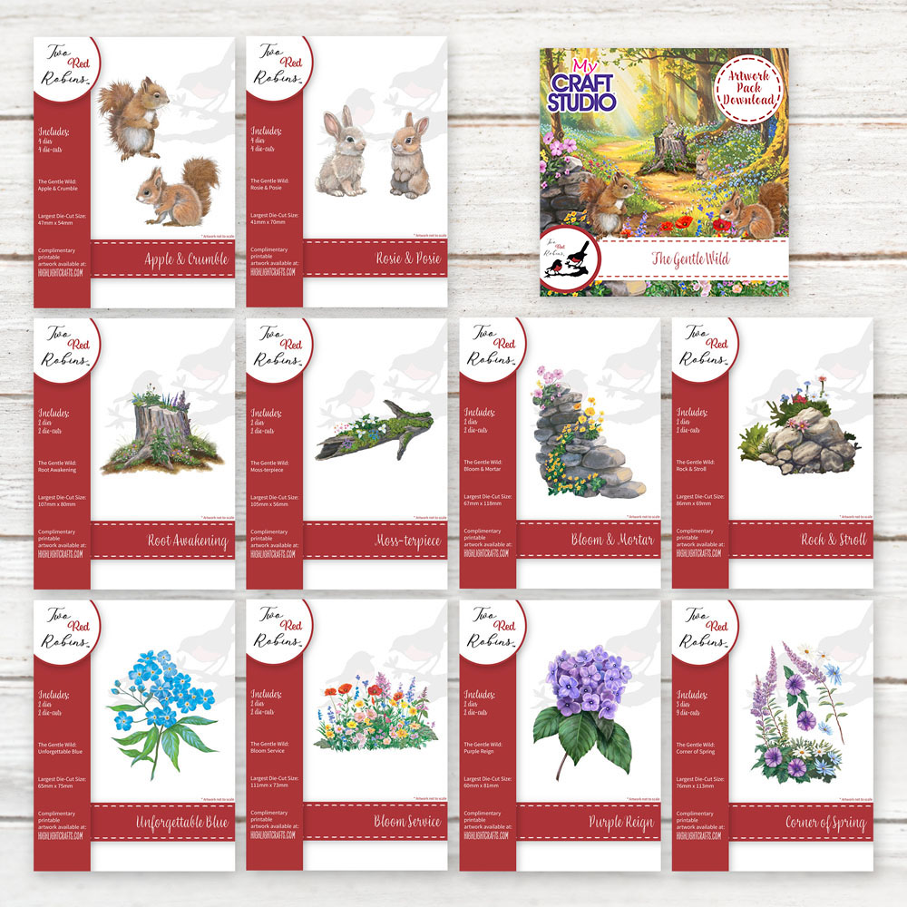 Two Red Robins The Gentle Wild Die & Artwork Download Bundle