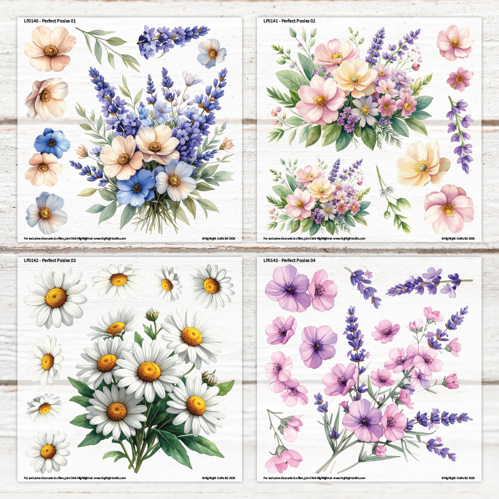 Highlight Luxe Perfect Posies Heat Transfer Sheet Bundle