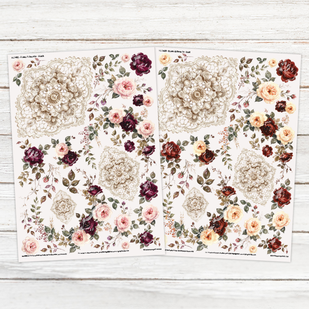Highlight Luxe Roses & Reverie Resin Decals Bundle