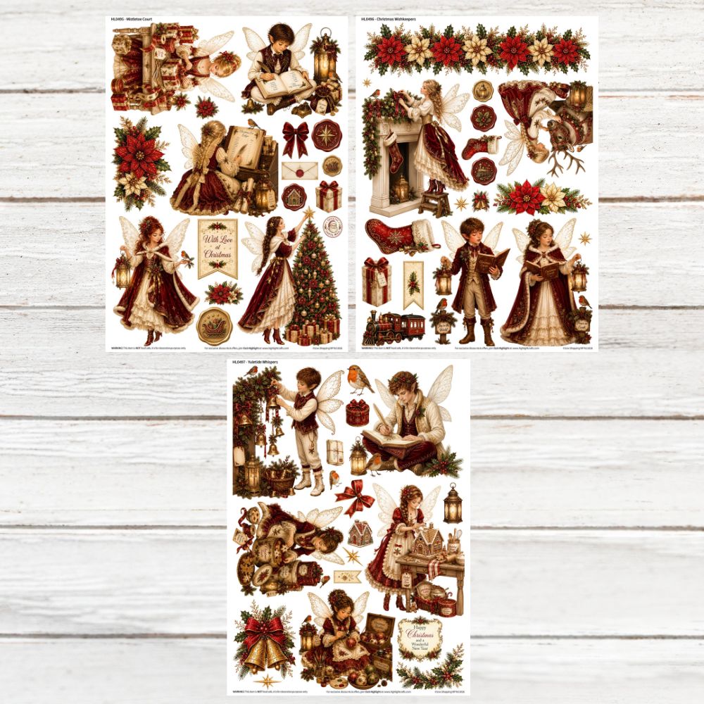 Sparkle Hollow Frostlight Fairies Luxe Resin Decal Sheet Bundle