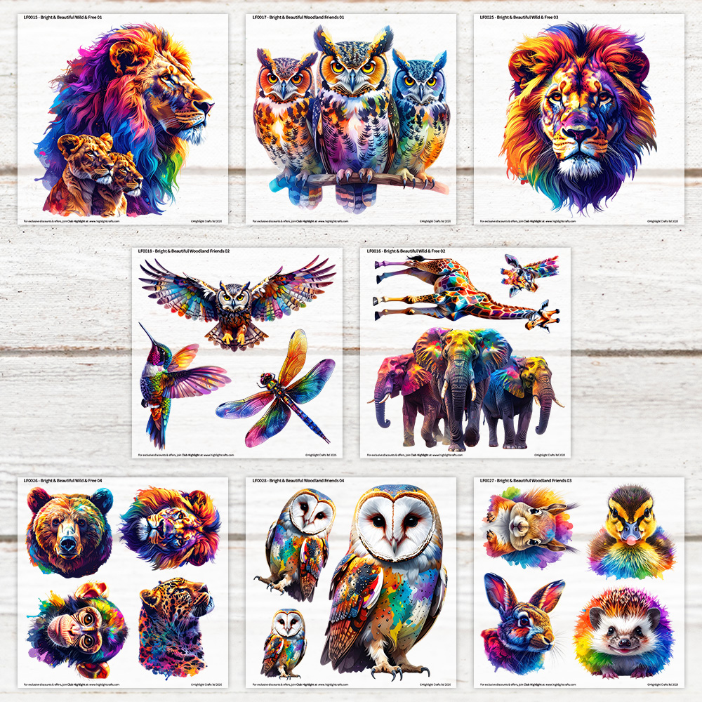Highlight Luxe Bright & Beautiful Wild Friends Heat Transfer Bundle