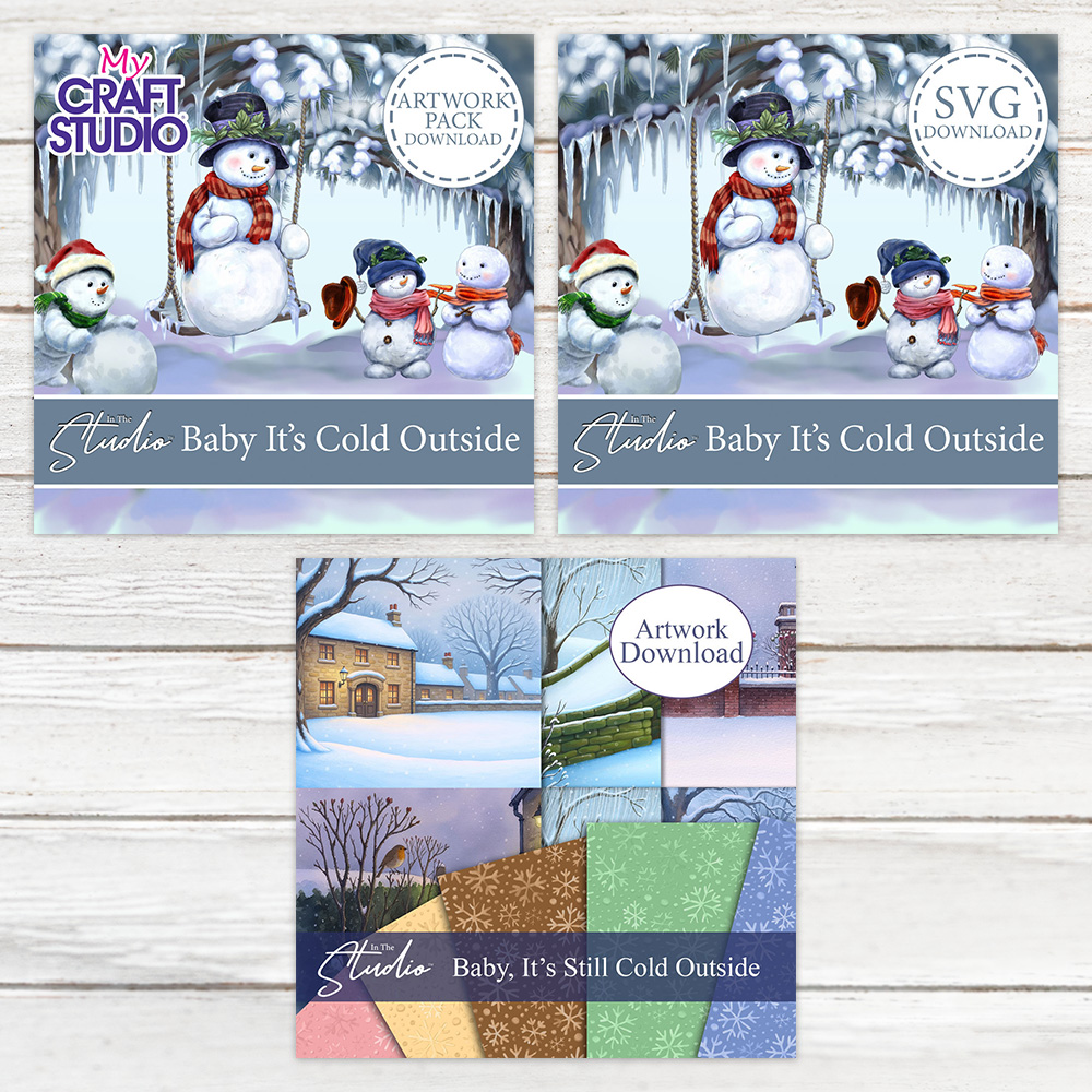 In The Studio Baby It's Cold Outside SVG & Artwork Download Trio Bundle