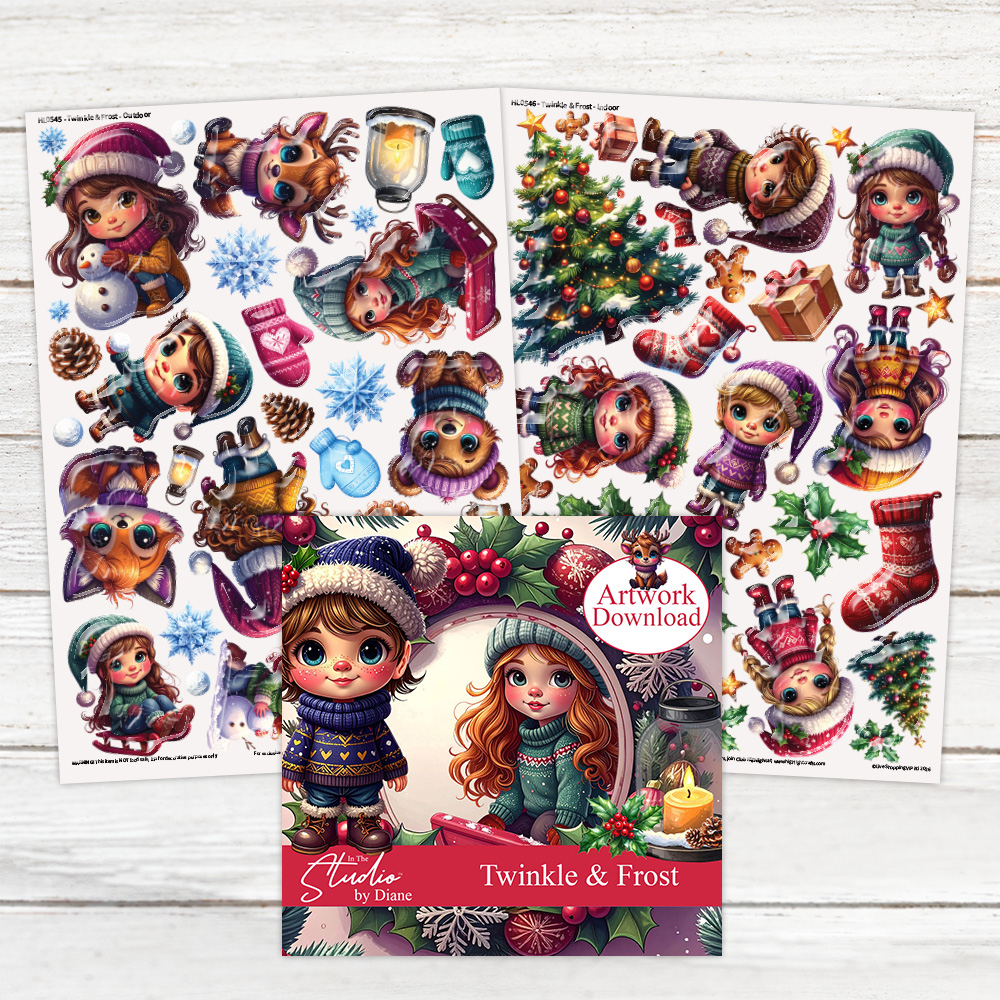 In The Studio Twinkle & Frost Download + Resin Decal Sheets Bundle