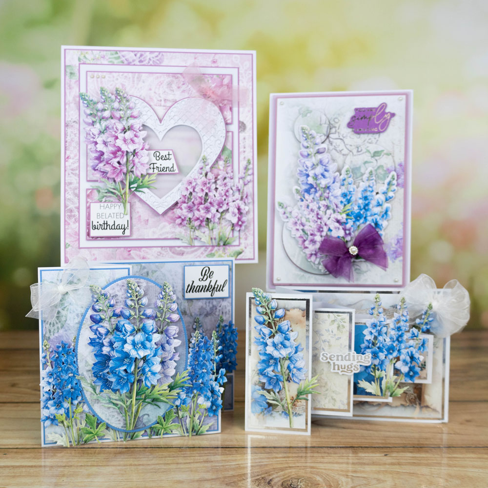 Two Red Robins Flower of the Month Delphinium Die & Artwork Download Bundle - Image 2