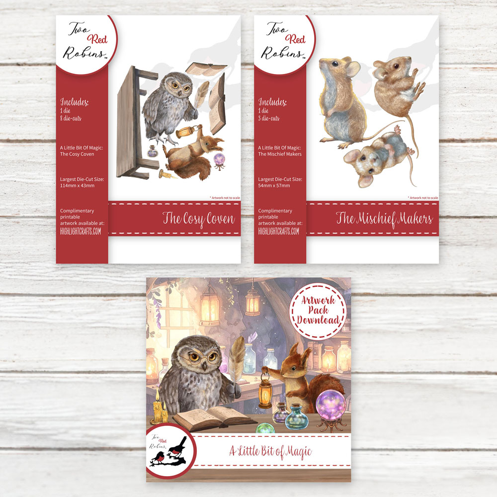 Two Red Robins A Little Bit of Magic Die & Artwork Download Bundle