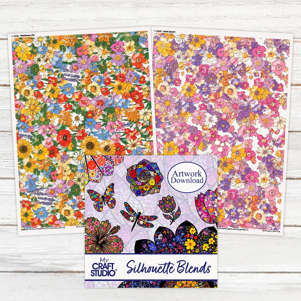 Highlight Luxe Silhouette Blends Resin Decal Sheets + Artwork Download Bundle