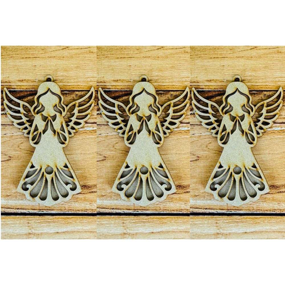 Triple Bundle of Craft Master MDF Layered Angel Decorations - DISPATCH FROM 17th SEPTEMBER