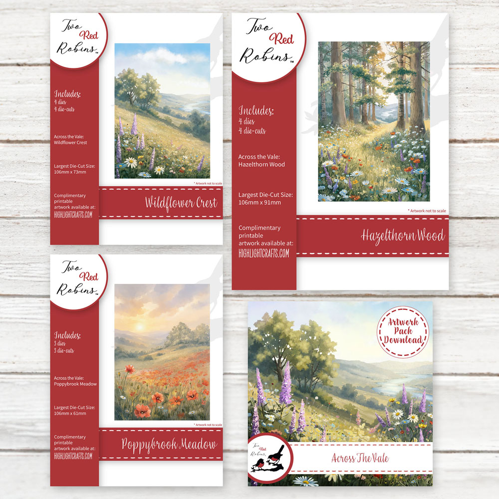Two Red Robins Across The Vale Die & Artwork Download Bundle