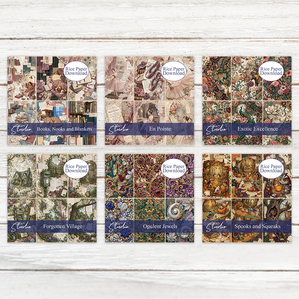 In The Studio Wonders & Whimsy Mini Rice Paper Download Collection
