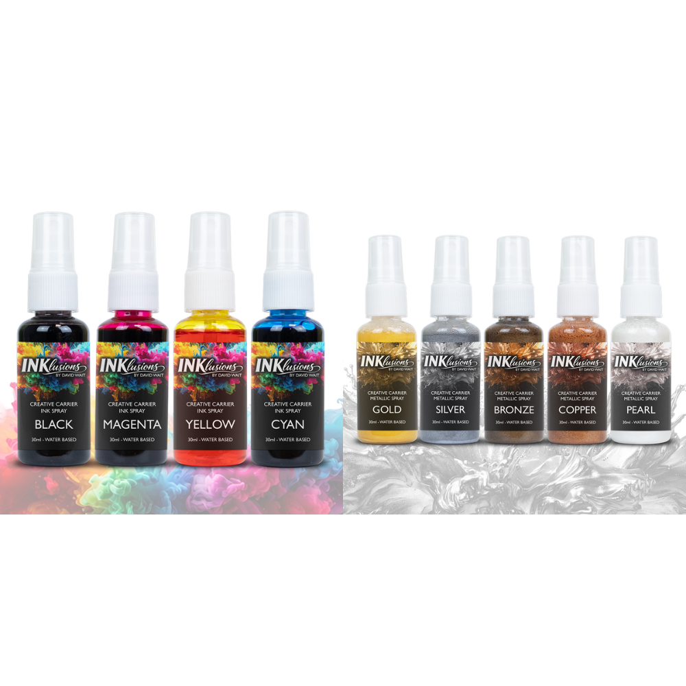 Inklusions Creative Carrier Ink & Metallic Sprays Bundle