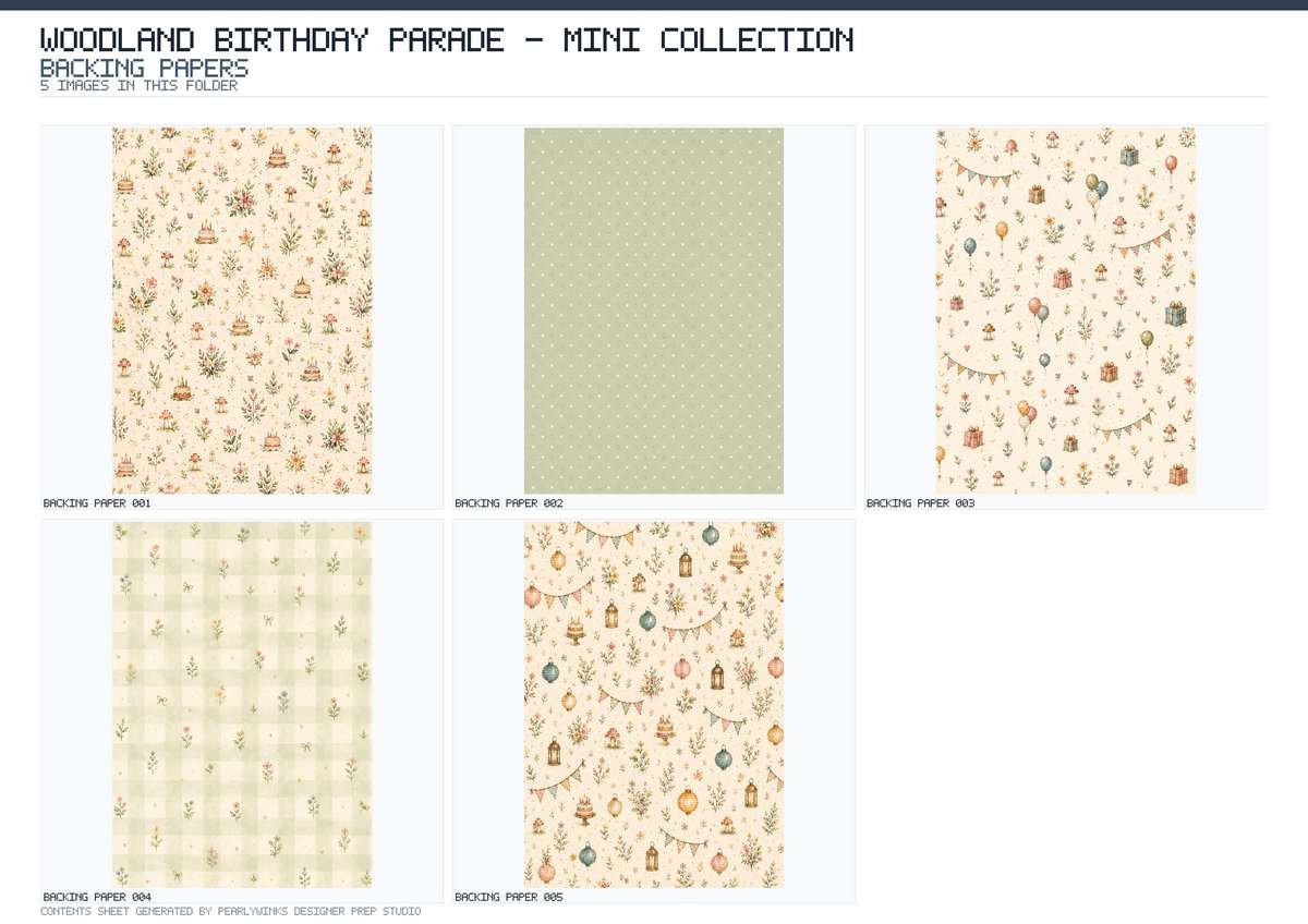Pearlywinks - Woodland Birthday Parade Mini Collection Download - Image 3