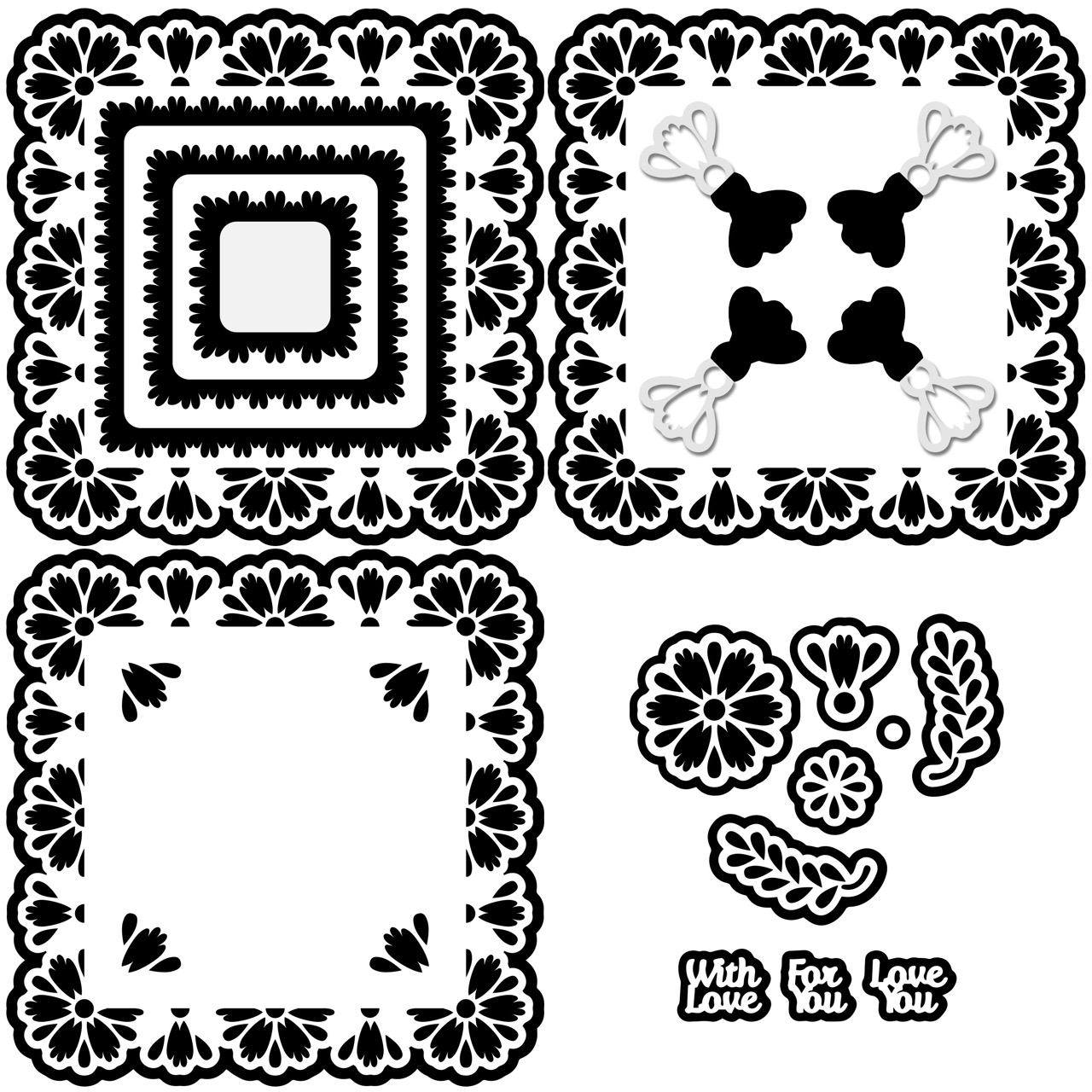 The Crafty Witches - Botanical Doilies SVG Collection