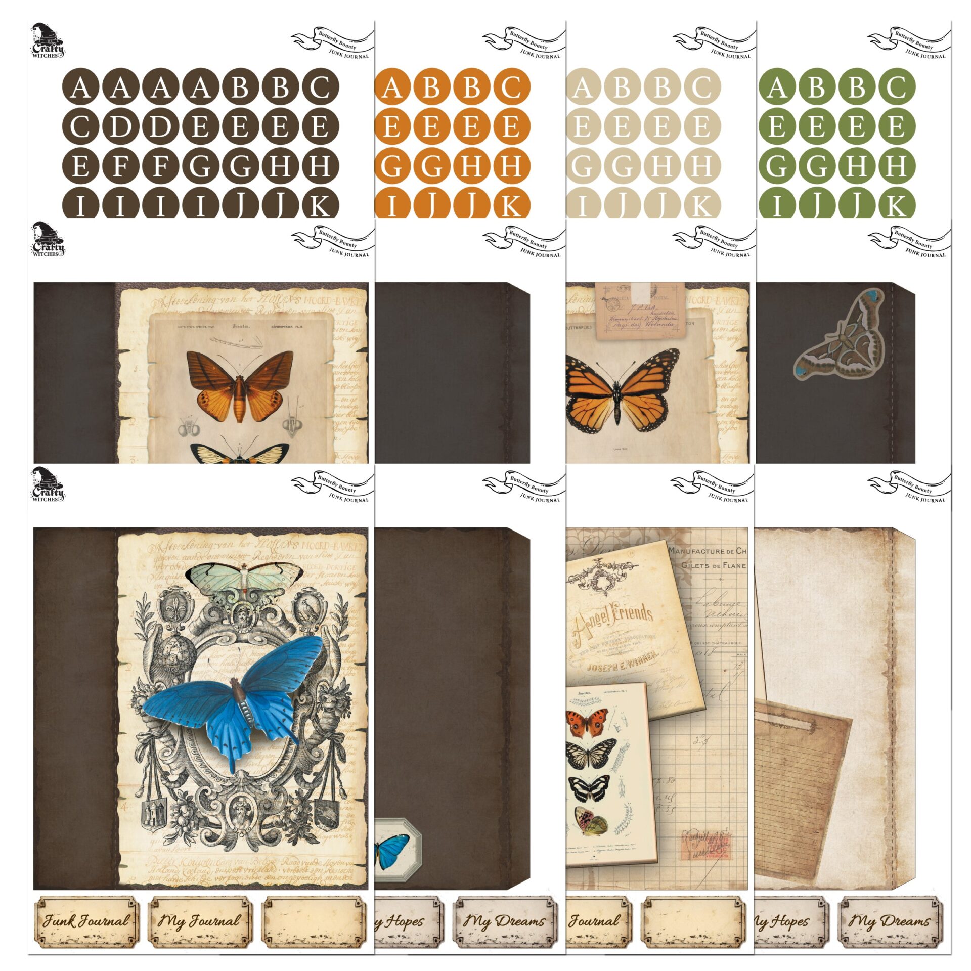The Crafty Witches Butterfly Bounty Junk Journal Download Kit - Image 5