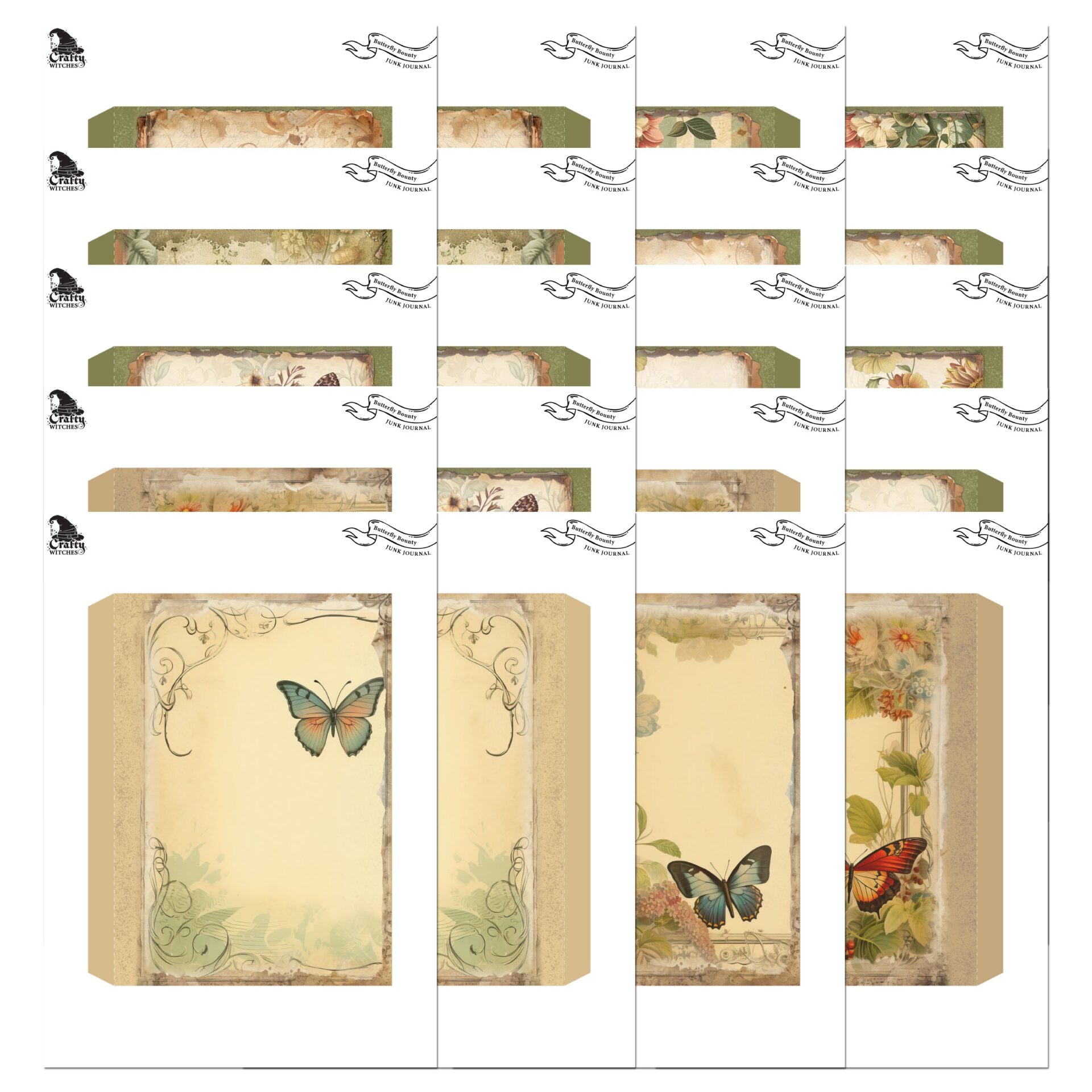 The Crafty Witches Butterfly Bounty Junk Journal Download Kit - Image 6