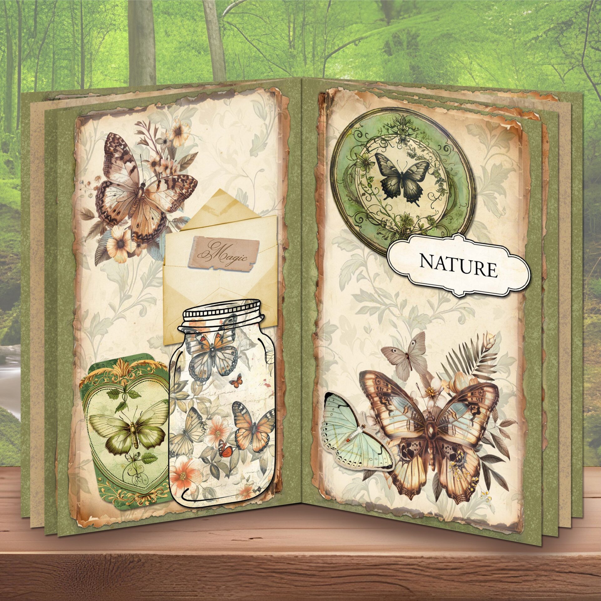The Crafty Witches Butterfly Bounty Junk Journal Download Kit - Image 9