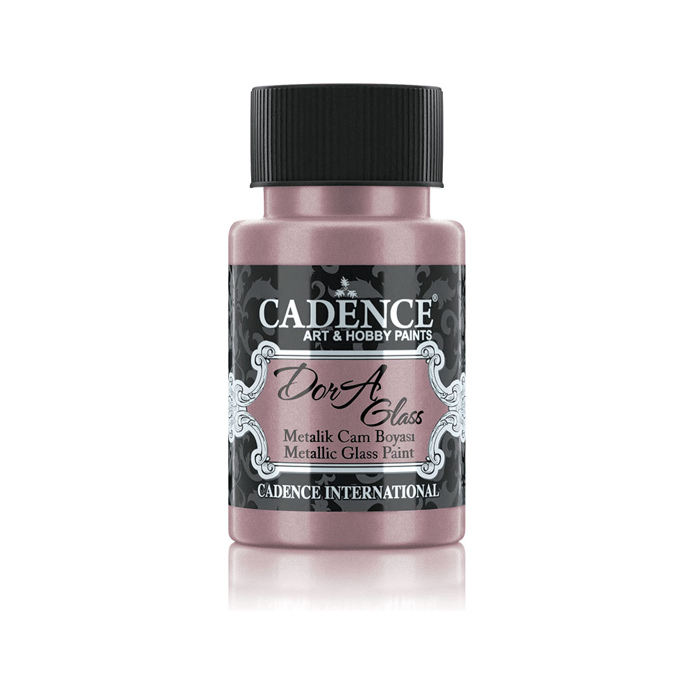 Cadence Dora Glass Metallic Paint - Antique Pink 50ml