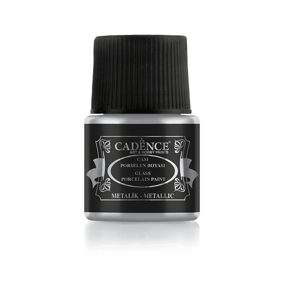 Cadence Glass & Ceramic Metallic Paint - Silver 45ml
