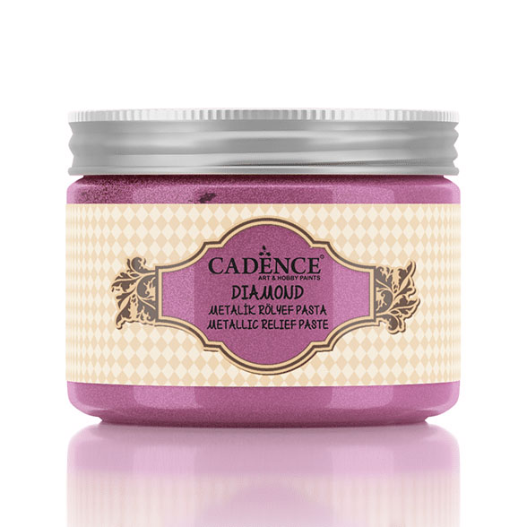 Cadence Diamond Metallic Relief Paste - Pink 150ml