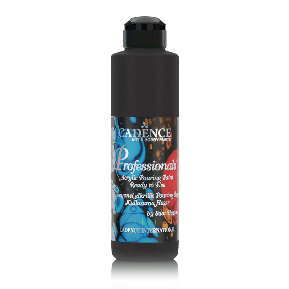 Cadence Pro Acrylic Pouring Paint - Black 250ml