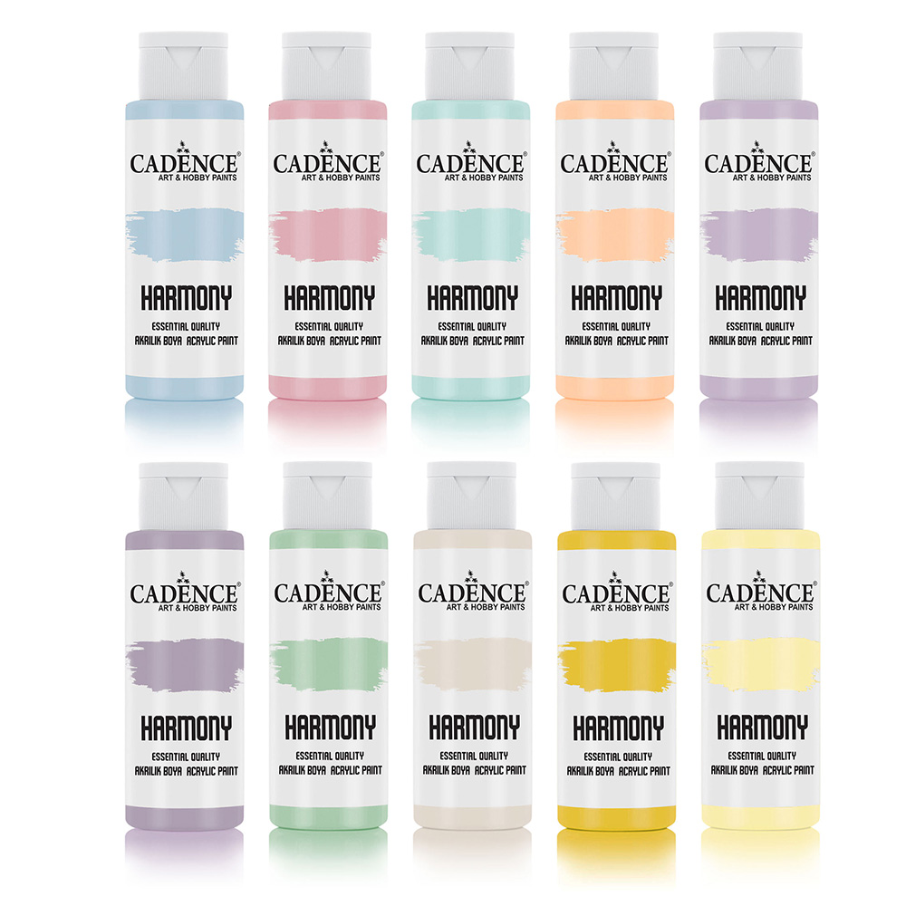 Cadence Harmony Acrylic Paint Set - Pastels (10 x 59ml) - Image 2