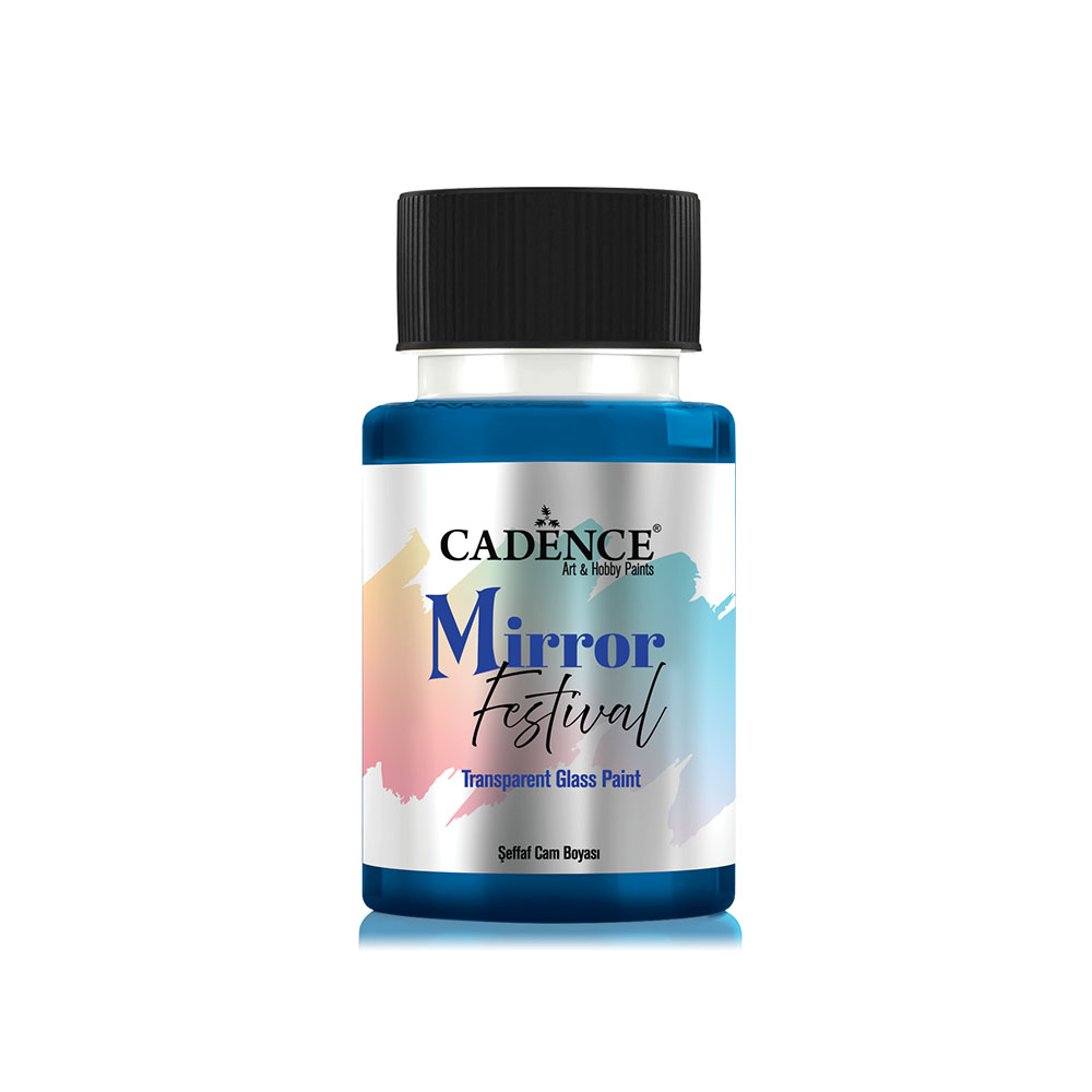 Cadence Mirror Festival Glass Paint - Blue 50ml