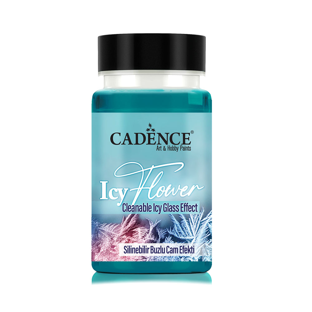 Cadence Icy Flower Glass Effect Paint - Turquoise Green 90ml