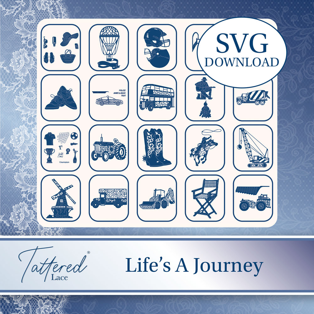 Tattered Lace Life's A Journey SVG Download (#35)