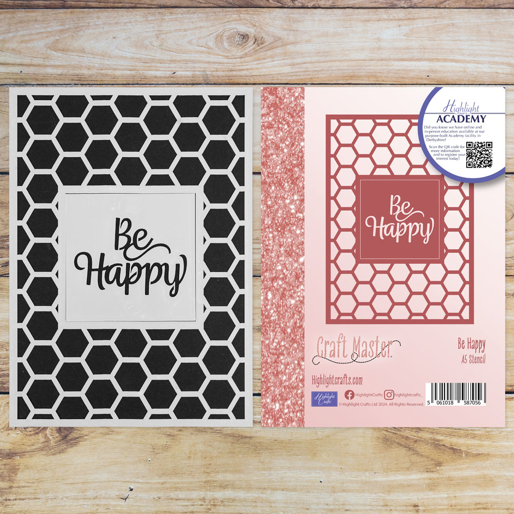 Craft Master Be Happy A5 Stencil