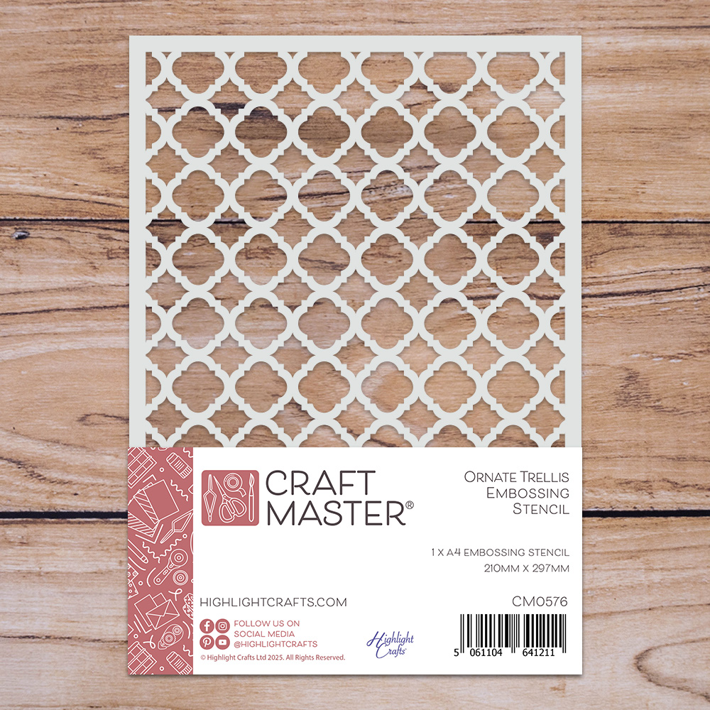Craft Master Ornate Trellis A4 Embossing Stencil