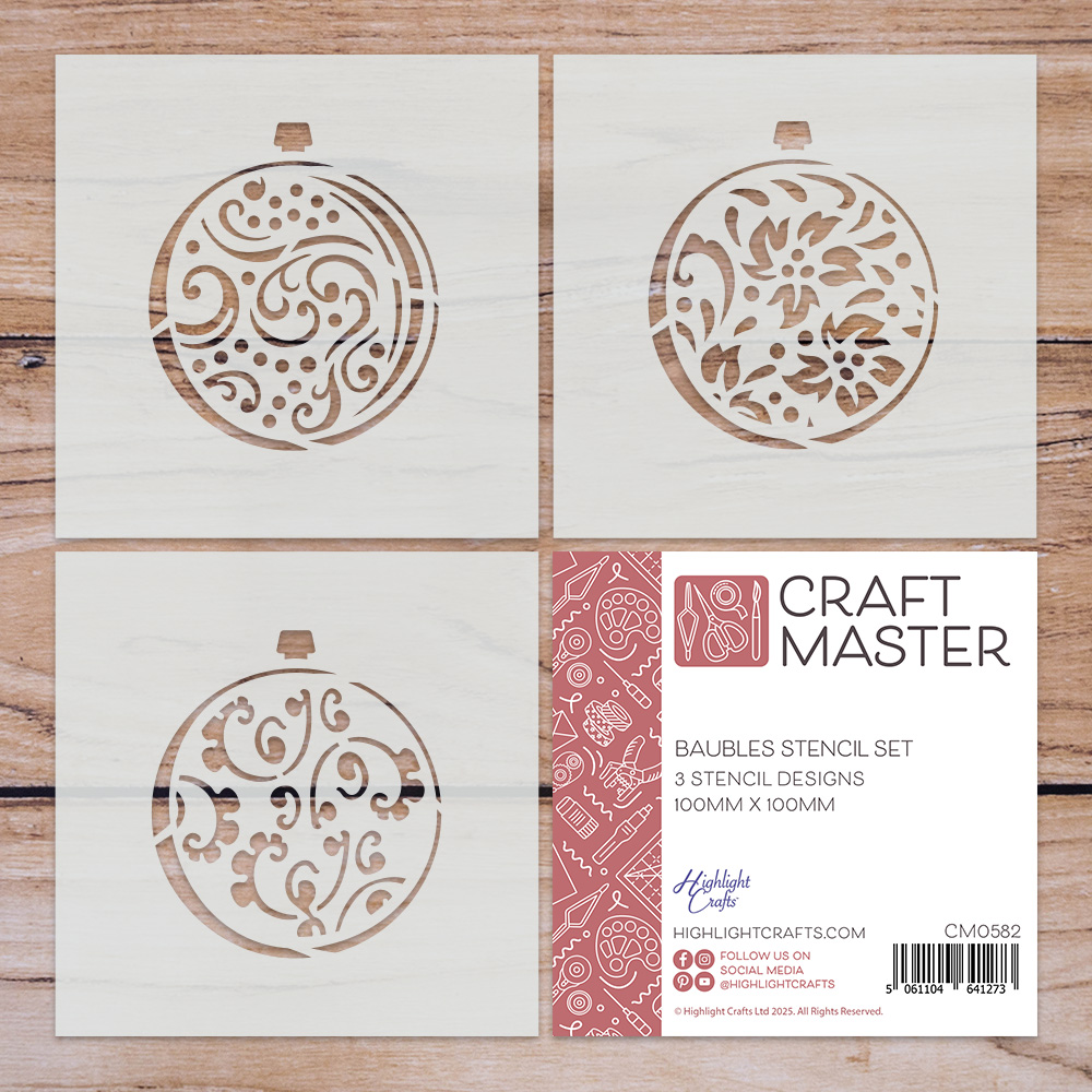 Craft Master Baubles Stencil Set (3pcs)