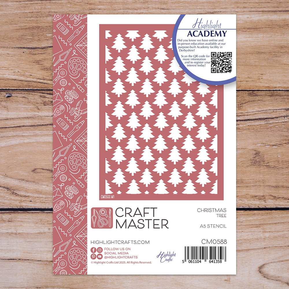 Craft Master Christmas Tree A5 Stencil