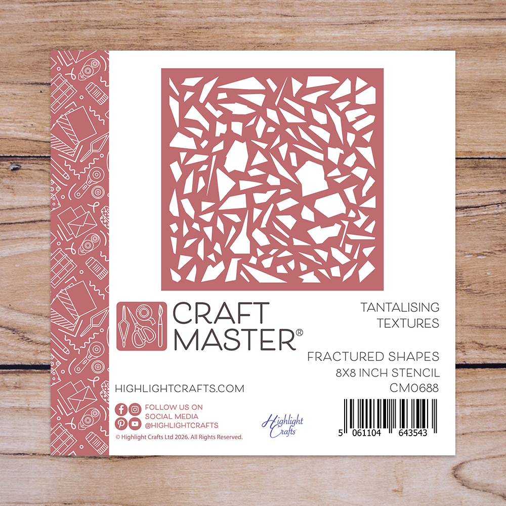 Craft Master Fractured Shapes 8x8 Stencil
