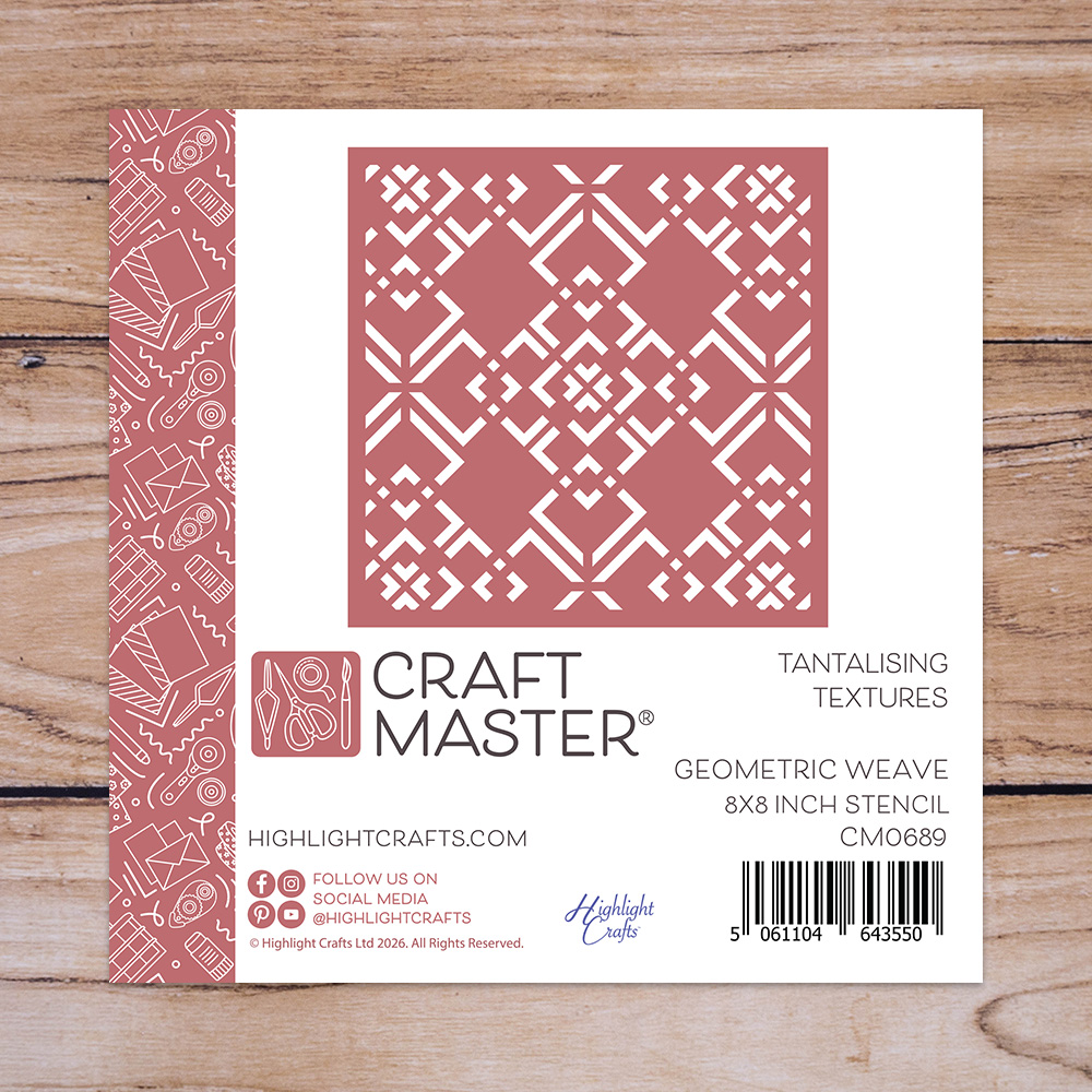 Craft Master Geometric Weave 8x8 Stencil