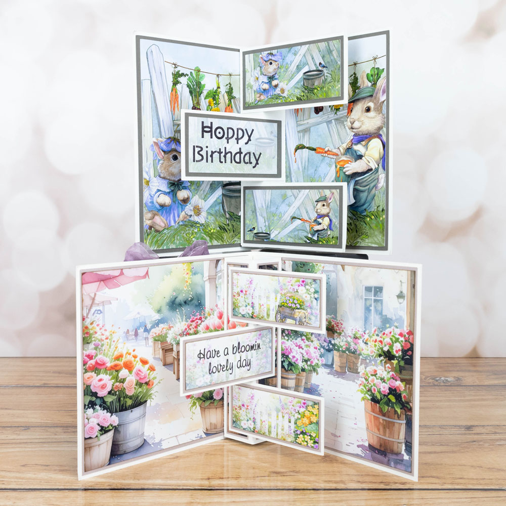 Craft Master Cardmakers Club Triple Panel Pop Up Card Stencil Set - Image 2