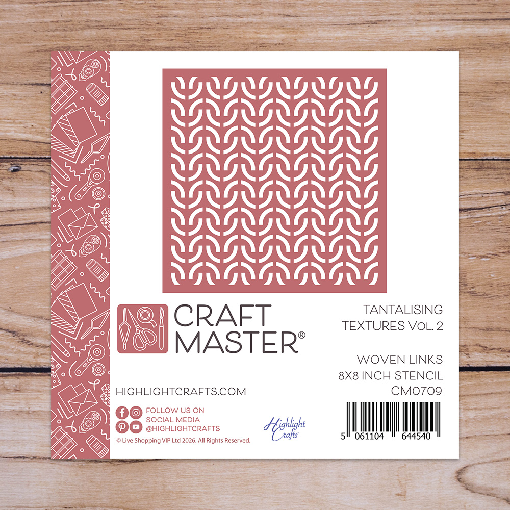 Craft Master Woven Links 8x8 Stencil