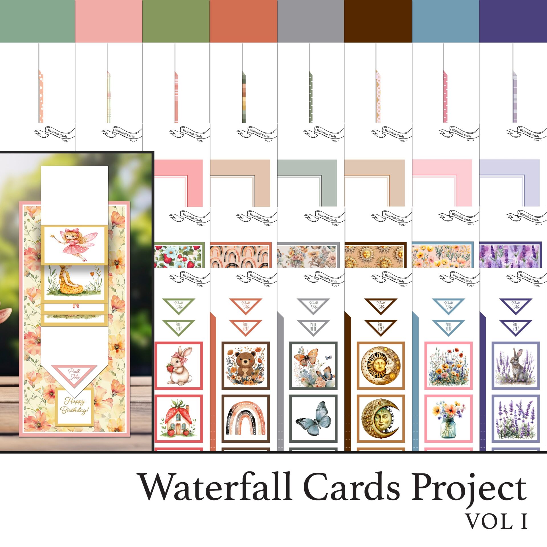 The Crafty Witches Waterfall Cards Kinetic Project Vol I Download Kit