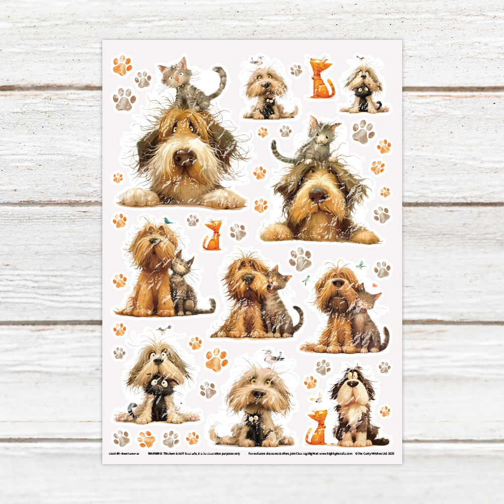 The Crafty Witches Best Furrends Luxe Decal Sheet