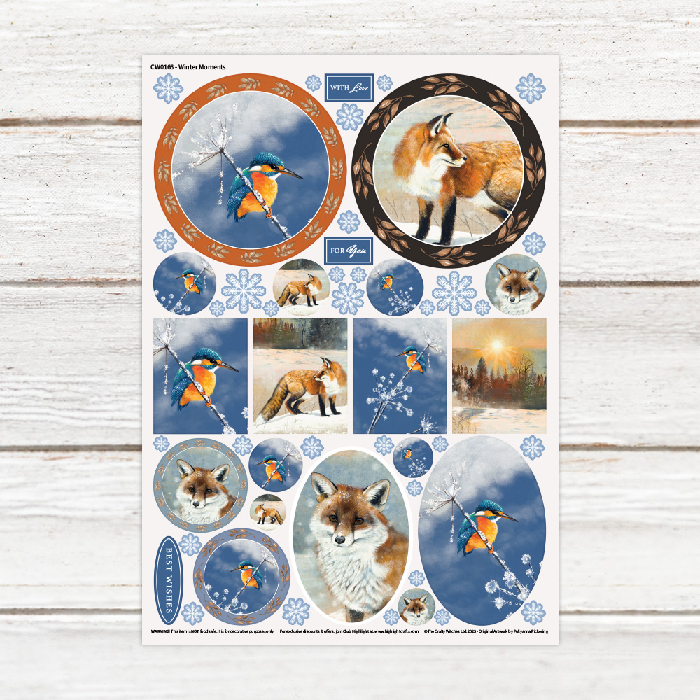 Pollyanna Pickering Winter Moments Luxe Decal Sheet