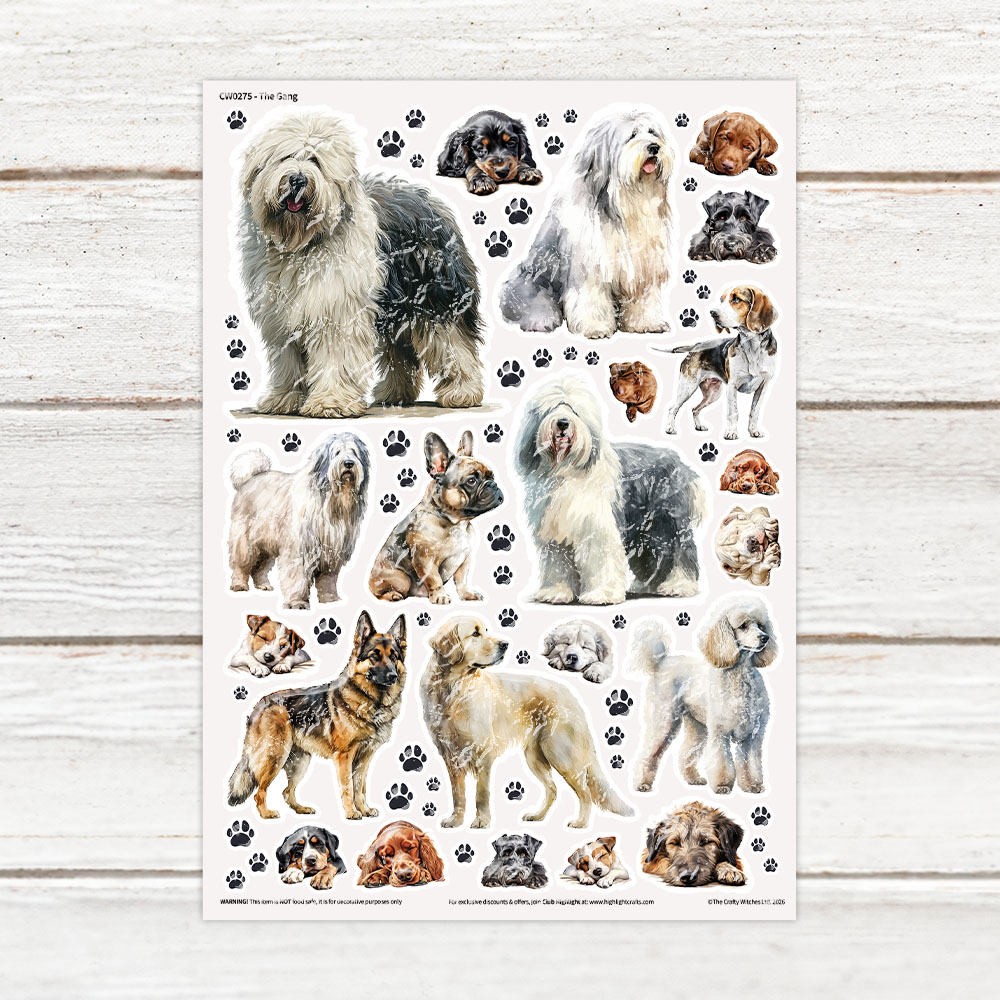 The Crafty Witches The Gang Luxe Decal Sheet